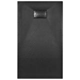 144783 Shower Base Tray SMC Black 120x70 cm