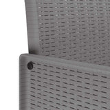 Garden Dining Set 5 pcs Light Grey Polt rattan 3378708