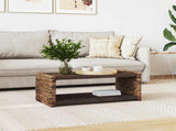 Coffee Table Natural 90 x 45 x 35 cm Solid Mahogany Wood 42011580