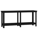 Work Bench Black 180x50x80 cm Solid Wood Pine 822515