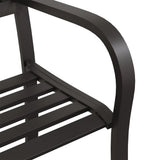 Garden Bench Black Powder-coated steel and plastic Standard 317133