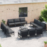 Garden Sofa Set Anthracite Steel 3378972