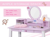 Kids Wooden Dressing Table and Stool Make Up Desk T3398P348108