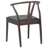 Dining Chair 2 pcs Light Brown and Black Solid Rubber Wood 42020412
