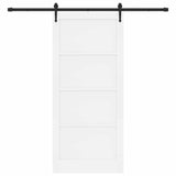 Sliding Door ORKDAL 93 x 211 cm Engineered Wood White and Black 3450331