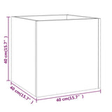 Planter Box High Gloss White 40x40x40 cm Engineered Wood 808798