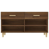 Shoe Cabinet Brown Oak 102x35x55 cm Engineered Wood 817569