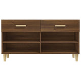 Shoe Cabinet Brown Oak 102x35x55 cm Engineered Wood 817569
