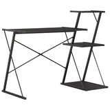 20288 Desk with Shelf Black 116x50x93 cm