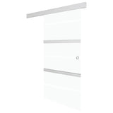 Sliding Door ESG Glass and Aluminium 76x212 cm Silver 288058