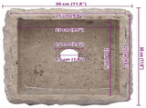 Sink Grey 30x30x13 cm Marble 149176