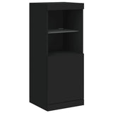 Sideboard Black Engineered wood, Glass Large Sideboard 3209143