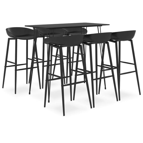 7 Piece Bar Set Black 3057395