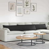 Sofa Pillows 2 pcs Black 200 x 40 cm Fabric 42013900