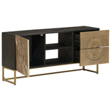 TV Cabinet with Drawer with Shelf Brass 105 x 30 x 50 cm 42020076