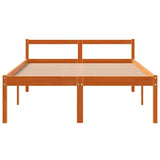 Senior Bed without Mattress Wax Brown 120x200 cm Solid Wood Pine 844157