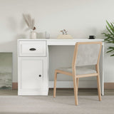 Desk with Drawer White 115x50x75 cm Engineered Wood 816472