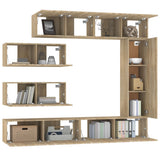 Tv Cabinet Set Set of 7 Sonoma oak Engineered wood Standard 3114560