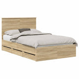 Bed Frame with Drawer Sonoma Oak 120 x 190 cm Engineer Wood 3411140