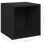 ZNTS TV Cabinets 4 pcs Black 37x35x37 cm Engineered Wood 805503