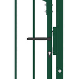146395 Fence Gate "EMMEN" with Spikes Steel 104x117 cm Green