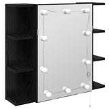 Mirror Cabinet Black Oak 70 x 16.5 x 60 cm Engineered Wood 886233