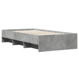 Bed Frame without Mattress Concrete Grey 90x190cm Engineered Wood 3295705