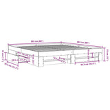 Bed Frame without Mattress White 200x200 cm Engineered Wood 3295443