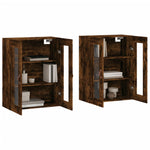 Wall Mounted Cabinets 2 pcs Smoked Oak Engineered Wood 3197918