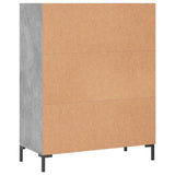 Bookcase Concrete Grey 69.5x32.5x90 cm Engineered Wood 828368