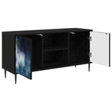 TV Cabinet RAALTE 102 x 33 x 51 cm Black Oak Engineered Wood 8007052