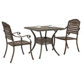Garden Table Set 3 pcs Bronze Cast Aluminium 3334724