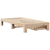 Bed Frame without Mattress 75x190 cm Small Single Solid Wood Pine 3309023