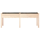Planter with Liner 203x53x76 cm Solid Wood Fir 364239