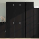 Highboard Black 70x42.5x185 cm Engineered Wood 3281428