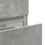Bathroom Cabinet with Mirror Concrete Grey Engineered Wood 856376