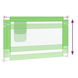 Toddler Safety Bed Rail Green 120x25 cm Fabric 10191