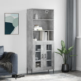 Highboard Concrete Grey 69.5x34x180 cm Engineered Wood 3189329