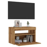 ZNTS TV Cabinet with LED Lights Artisan Oak 60x35x40 cm Engineered Wood 856311