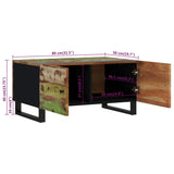 Coffee Table 80x50x40 cm Solid Wood Reclaimed&Engineered Wood 350638
