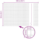 Euro Fence Grey 1 x 10 m PVC-coated iron 42004485