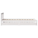 Bed Frame without Mattress White 100x200 cm Solid Wood Pine 3301472