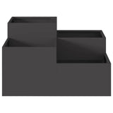 Garden Planter Black 80 x 80 x 48 cm Steel 865841