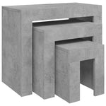 Nesting Coffee Tables 3 pcs Concrete Grey Engineered Wood 808544