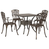Garden Table Set 5 pcs Bronze Cast Aluminium 3334760