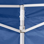 Professional Folding Party Tent with 4 Sidewalls 2x2 m Steel Blue 48879