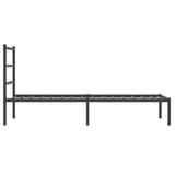 Metal Bed Frame without Mattress with Headboard Black 90x190cm 355357