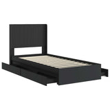 Bed Frame with Storage and Headboard Black 90 x 190 cm 3414062