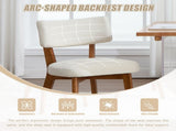 GOMYWAY Mid-Century Modern Dining Chairs Set of 2, Upholstered Mid-Back Armless Padded Side Chairs W2678P512591