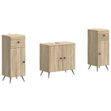 2 Piece Bathroom Cabinet Set BREDA Sonoma Oak Engineered Wood 3418046